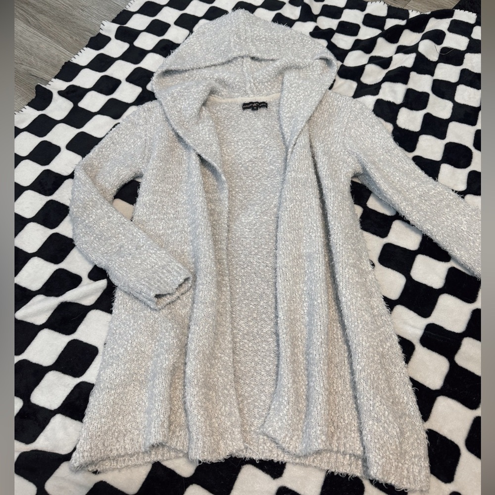 Thick Grey Women’s Hooded Cardigan